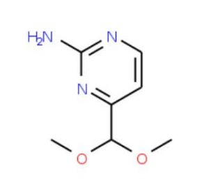 4-(dimethoxymethyl)pyrimidin-2-amine (CAS 165807-05-6) - chemical structure image