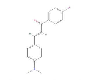 4-(Dimethylamino)-4&prime;-fluorochalcone (CAS 28081-19-8) - chemical structure image