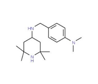 (4-Dimethylamino-benzyl)-(2,2,6,6-tetramethyl-piperidin-4-yl)-amine - chemical structure image