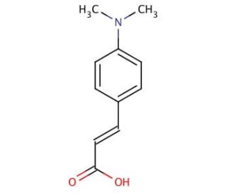 4-(Dimethylamino)cinnamic acid (CAS 1552-96-1) - chemical structure image