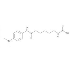 4-(dimethylamino)-N-[6-(hydroxyamino)-6-oxohexyl]-benzamide (CAS 193551-00-7) - chemical structure image