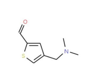 4-Dimethylaminomethyl-thiophene-2-carbaldehyde (CAS 893745-77-2) - chemical structure image