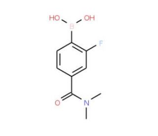 4-(Dimethylcarbamoyl)-2-fluorophenylboronic acid (CAS 874289-30-2) - chemical structure image