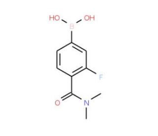 4-(Dimethylcarbamoyl)-3-fluorophenylboronic acid (CAS 874289-13-1) - chemical structure image