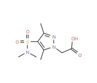 (4-Dimethylsulfamoyl-3,5-dimethyl-pyrazol-1-yl)-acetic acid - chemical structure image