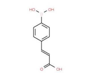 4-(E-2-Carboxyvinyl)phenylboronic acid (CAS 159896-15-8) - chemical structure image