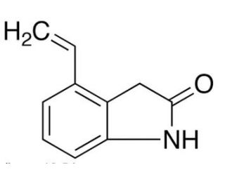 4-Ethenyl-1,3-dihydro-2H-indol-2-one (CAS 120427-93-2) - chemical structure image