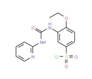 4-Ethoxy-3-(3-pyridin-2-yl-ureido)-benzenesulfonyl chloride - chemical structure image