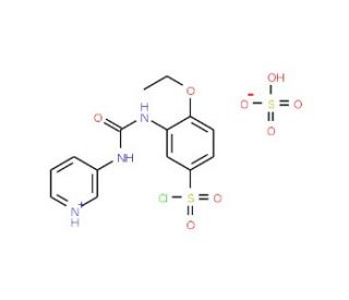 4-Ethoxy-3-(3-pyridin-3-yl-ureido)-benzenesulfonyl chloride hydrogen sulfate - chemical structure image