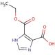 4-(Ethoxycarbonyl)-1H-imidazole-5-carboxylic acid - chemical structure image