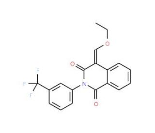4-Ethoxymethylene-2-(3-trifluoromethyl-phenyl)-4H-isoquinoline-1,3-dione - chemical structure image