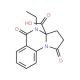 4-ethyl-1,5-dioxo-2,3,4,5-tetrahydropyrrolo[1,2-a]quinazoline-3a(1H)-carboxylic acid - chemical structure image