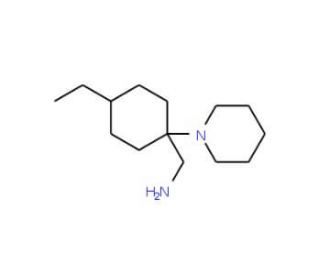 (4-Ethyl-1-piperidin-1-ylcyclohexyl)methylamine - chemical structure image
