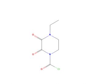 4-Ethyl-2,3-dioxo-1-piperazinecarbonyl Chloride (CAS 59703-00-3) - chemical structure image