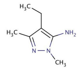 4-Ethyl-2,5-dimethyl-2H-pyrazol-3-ylamine - chemical structure image