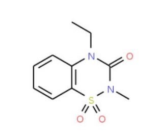 4-Ethyl-2-methyl-2H-1,2,4-benzothiadiazin-3(4H)-on-1,1-dioxide - chemical structure image