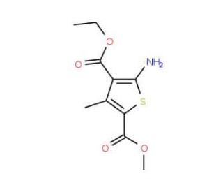 4-Ethyl 2-methyl 5-amino-3-methylthiophene-2,4-dicarboxylate - chemical structure image