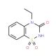 4-Ethyl-2H-1,2,4-benzothiadiazin-3(4H)-on-1,1-dioxide (CAS 102308-74-7) - chemical structure image