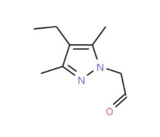(4-Ethyl-3,5-dimethyl-1H-pyrazol-1-yl)acetaldehyde - chemical structure image