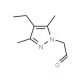 (4-Ethyl-3,5-dimethyl-1H-pyrazol-1-yl)acetaldehyde - chemical structure image