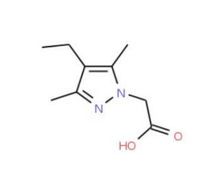 (4-ethyl-3,5-dimethyl-1H-pyrazol-1-yl)acetic acid - chemical structure image