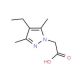 (4-ethyl-3,5-dimethyl-1H-pyrazol-1-yl)acetic acid - chemical structure image