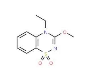 4-Ethyl-3-methoxy-4H-1,2,4-benzothiadiazin-1,1-dioxide - chemical structure image