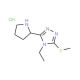 4-Ethyl-3-methylsulfanyl-5-pyrrolidin-2-yl-4H-[1,2,4]triazole hydrochloride - chemical structure image