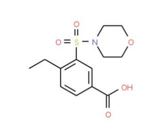 4-ethyl-3-(morpholin-4-ylsulfonyl)benzoic acid - chemical structure image