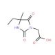 (4-Ethyl-4-methyl-2,5-dioxo-imidazolidin-1-yl)-acetic acid - chemical structure image