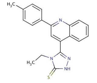 4-ethyl-5-[2-(4-methylphenyl)quinolin-4-yl]-4H-1,2,4-triazole-3-thiol - chemical structure image