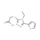 {[4-ethyl-5-(2-furyl)-4H-1,2,4-triazol-3-yl]thio}acetic acid - chemical structure image