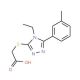 {[4-ethyl-5-(3-methylphenyl)-4H-1,2,4-triazol-3-yl]thio}acetic acid - chemical structure image