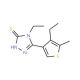 4-Ethyl-5-(4-ethyl-5-methylthien-3-yl)-4H-1,2,4-triazole-3-thiol - chemical structure image