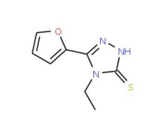 4-Ethyl-5-furan-2-yl-4H-[1,2,4]triazole-3-thiol (CAS 259153-94-1) - chemical structure image