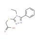 [(4-ethyl-5-phenyl-4H-1,2,4-triazol-3-yl)thio]acetic acid (CAS 305337-11-5) - chemical structure image