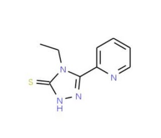 4-Ethyl-5-pyridin-2-yl-4H-1,2,4-triazole-3-thiol (CAS 438231-11-9) - chemical structure image