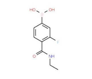 4-(Ethylcarbamoyl)-3-fluorobenzeneboronic acid (CAS 874289-12-0) - chemical structure image