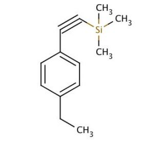 (4-Ethylphenylethynyl)trimethylsilane (CAS 393857-27-7) - chemical structure image
