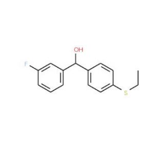 4-(Ethylthio)-3&prime;-fluorobenzhydrol (CAS 844683-71-2) - chemical structure image