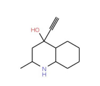 4-Ethynyl-2-methyl-decahydro-quinolin-4-ol (CAS 59693-01-5) - chemical structure image