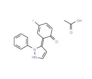 4-Fluoro-2-(1-phenyl-1H-pyrazol-5-yl)phenol acetate (CAS 1173021-97-0) - chemical structure image