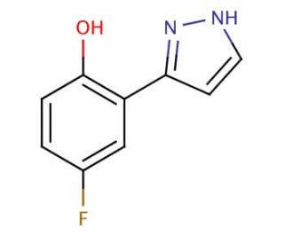 4-Fluoro-2-(1H-pyrazol-3-yl)phenol (CAS 288401-64-9) - chemical structure image