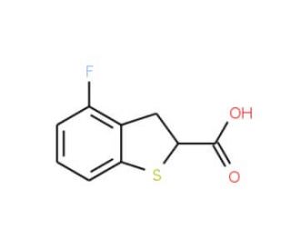 4-fluoro-2,3-dihydro-1-benzothiophene-2-carboxylic acid - chemical structure image
