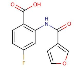 4-fluoro-2-(furan-3-amido)benzoic acid - chemical structure image