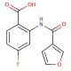 4-fluoro-2-(furan-3-amido)benzoic acid - chemical structure image