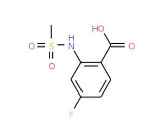 4-fluoro-2-methanesulfonamidobenzoic acid (CAS 170107-84-3) - chemical structure image