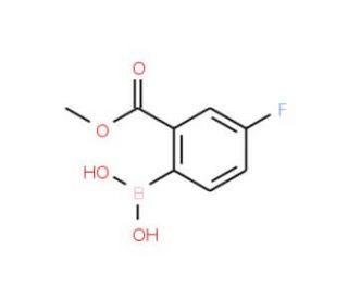 4-Fluoro-2-(methoxycarbonyl)benzeneboronic acid (CAS 871329-81-6) - chemical structure image