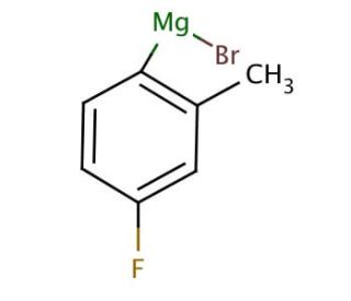 4-Fluoro-2-methylphenylmagnesium bromide solution (CAS 30897-90-6) - chemical structure image