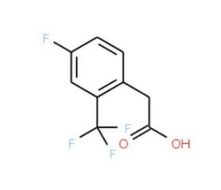 4-Fluoro-2-(trifluoromethyl)phenylacetic acid (CAS 195447-80-4) - chemical structure image